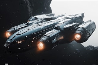 design a sci fi spaceship