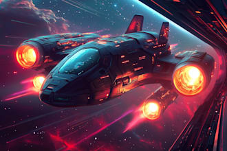 draw sci fi art and spaceship design