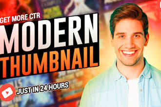 be your amazing and modern thumbnail designer for your youtube videos