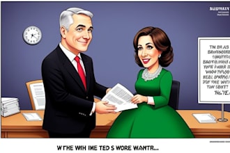 create a political or satirical cartoon