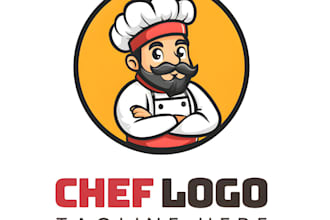 do restaurant, chef, food, cafe, bakery logo in 12 hours