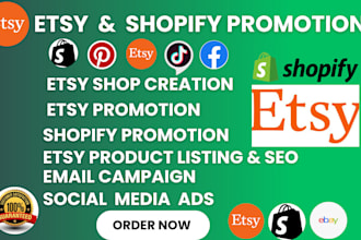 promote etsy shop, shopify promotion, etsy marketing, etsy SEO to boost sales