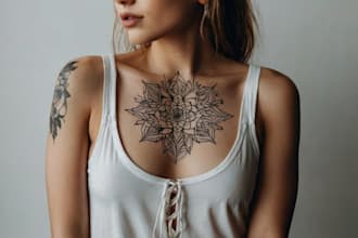 make line art, monoline geometric, minimalist tattoo design