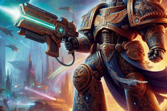 creat your awsome warhammer 40k character art illustration