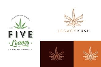 do custom cannabis weed logo design