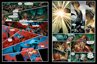 do comic book illustration superhero comic cover storyboard graphic novel nsfw
