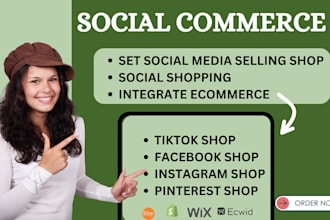 create social commerce shops tiktok facebook instagram pinterest shop setup ads