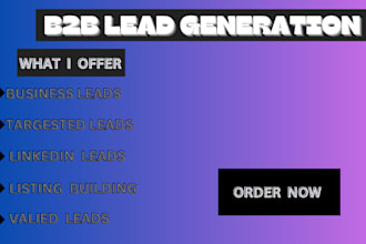 do b2b lead generation, prospect list, linkedin, and email list building