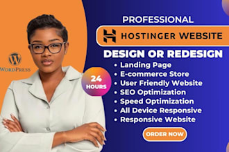 hostinger website design hostinger website redesign, wordpress website, bluehost