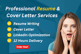 provide professional resume, executive CV and cover letter in 12 hours