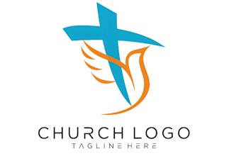 design minimalist church religious christian ministry logo