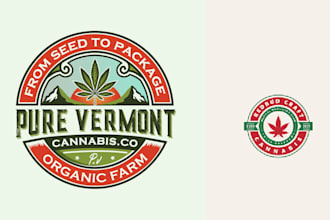 do custom cannabis weed logo design 24hours