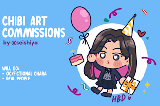 draw cute chibi anime cartoon art illustration