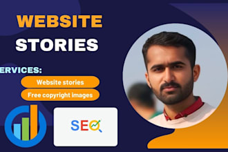 create your website stories and make a copyright free images