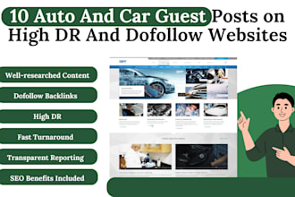 10 auto and car guest posts on high DR and dofollow websites