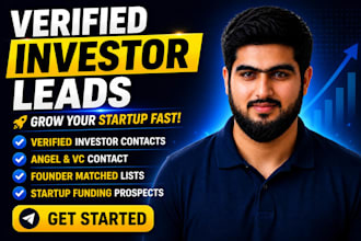 provide verified angel seed vc investor leads USA europe
