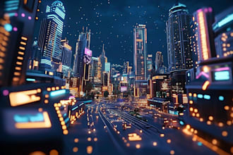 do a sci fi and science fiction futuristic city art