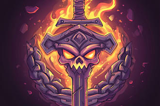 make a fantasy game logo and branding