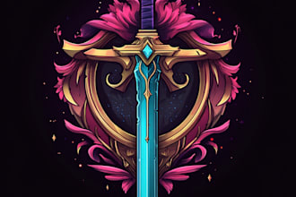 design awesome rpg fantasy or sci fi logo for you