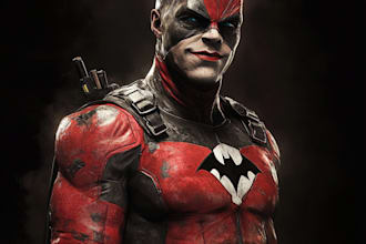 do portrait superhero caricature cartoon character