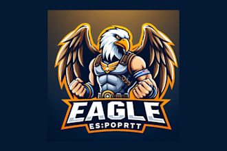 design awesome eagle mascot logo with unlimited revisions