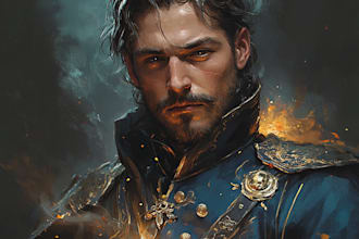 create a dnd art and dnd character for you