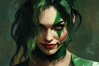 draw your portrait in a marvel character or dc