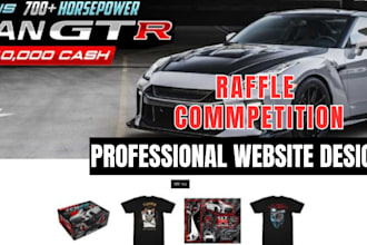raffle website design competition website giveaway website business website