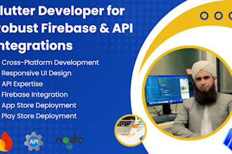 be your expert flutter developer, crafting android and ios apps with firebase