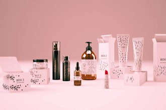 create 3d unreal engine cosmetic products, containers and cgi product pack