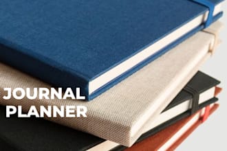 create journal cover design, journal design, journal, KDP journal planner design