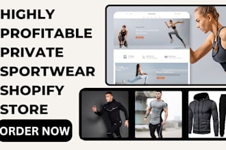 design private label sportwear website sportwear shopify sportwear dropshipping