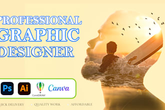 do any graphic design logo design project in photoshop illustrator canva
