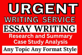 do urgent case study analysis, report, apa paper, research and summary writing