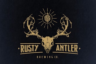 design rusty antler brewery logo