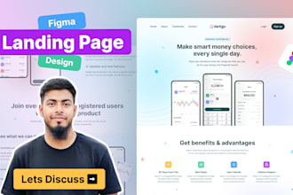 do figma landing page, figma website design, saas website, landing page design