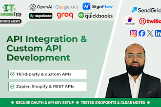 do API integration, custom API, third party API development