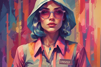 draw your portrait or character in pop art or comic style