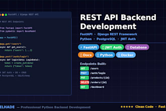 develop a rest API backend with fastapi or django