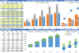 prepare financial projections I financial plan and proforma