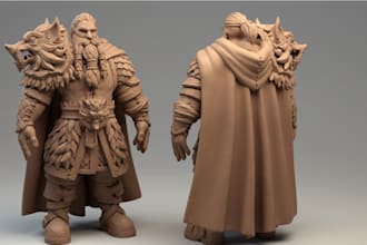 make awesome sculpt of any character, creature hyper realistic for 3d printing