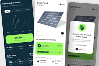 develop solar management app, power management app, monitoring app, solar energy