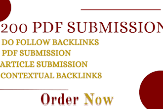 create manual PDF article submission dofollow backlinks