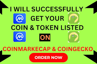 successfully get your coin and token listed on coinmarketcap and coingecko