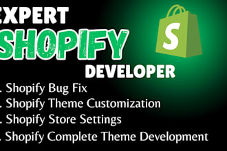 shopify developer, shopify expert, shopify bug fix, shopify dropshipping store