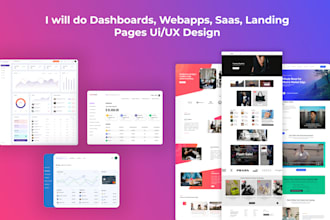 design webapp dashboard and saas landing page ui ux figma