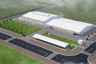 design industrial warehouse, 3d exterior, interior, factory render, data center