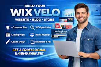 build wix velo online website blog store seo wix landing studio redesign design