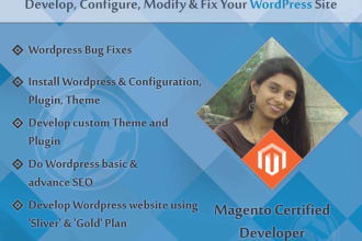develop, configure, modify and fix your wordpress site