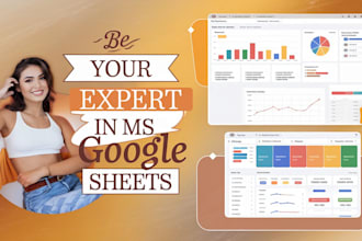 create excel graphs, charts, dashboard automation, google spreadsheet, template